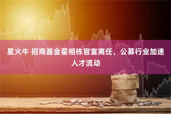 星火牛 招商基金翟相栋官宣离任，公募行业加速人才流动