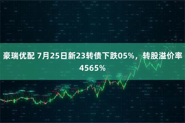 豪瑞优配 7月25日新23转债下跌05%，转股溢价率4565%